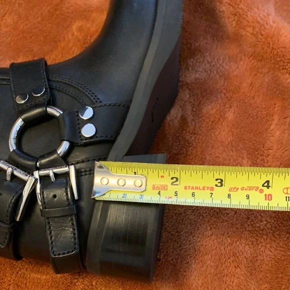 Michael Kors Black Moto Boots with Buckles NEW IN BOX !! - Picture 5 of 14